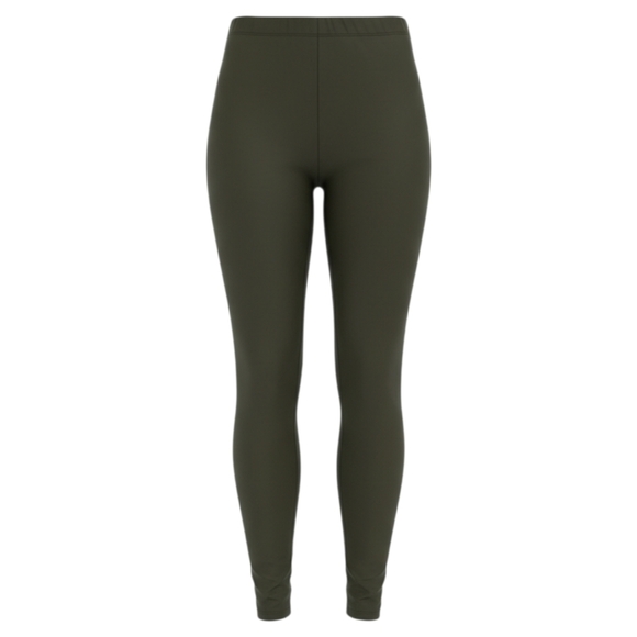 Women's Faux Suede Leggings In Dark Olive Size Large NWOT - Picture 2 of 8